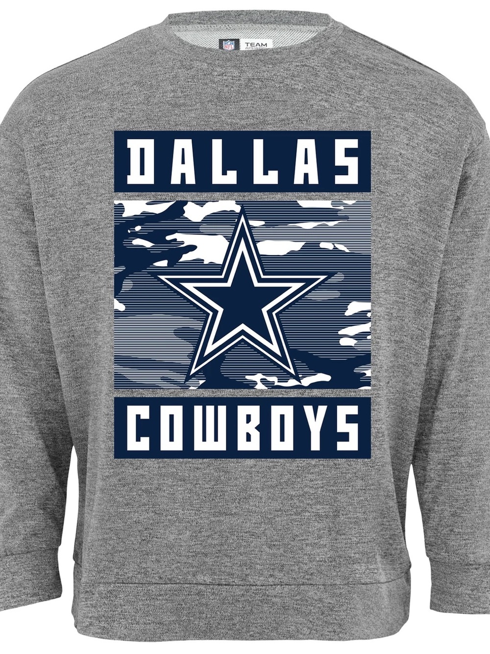 ZUBAZ NFL Men’s DALLAS Cowboys Heather  Grey Crewneck Sweatshirt Sz Medium NWOT